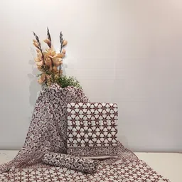 Alankaran designs Printed Pure Cotton Unstitched Dress Material image 3