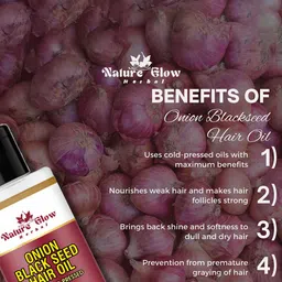 Nature Glow Herbal Set Of 2 Neem & Onion Black Seed Hair Oil - 100 ml Each image 5