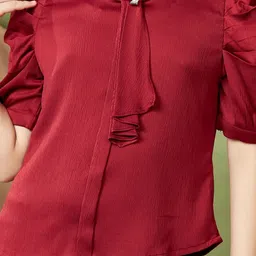 Peppermint Puff Sleeve Top image 2