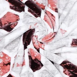 Monte Carlo White & Black Geometric Printed 950 GSM Heavy Winter Single Bed Blanket image 4