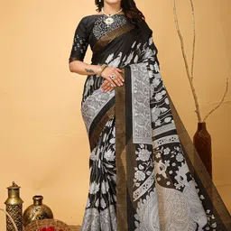 V3 FASHION STUDIO Ethnic Motifs Zari Art Silk Banarasi Saree-image-19