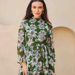 House of Sal Women Backless Printed Dress-image-20