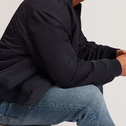 Ted Baker Men Mandarin Collar Solid Bomber Jacket image 3