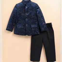LITTLE COLLARS Boys Embellished Mandarin Collar Sherwani Set image 4