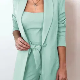 StyleCast Blue Pure Cotton Coat with Shorts-picture-23