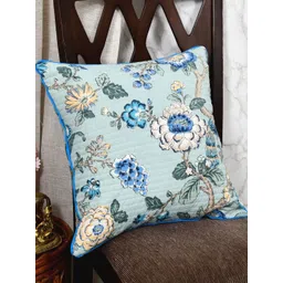 Urban Jaipur Blue & Cream-Coloured Set of 5 Floral Square Cushion Covers image 2
