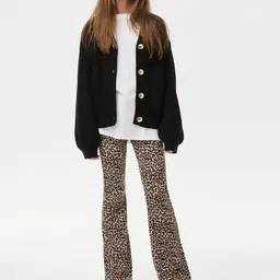 Marks & Spencer Girls Animal Printed Ankle-Length Flared Leggings-picture-17