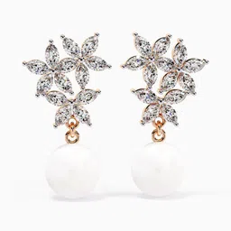 VALANOVA BIS Hallmarked 18K Rose Gold Diamond Studded Earrings 4.10 gm-picture-29