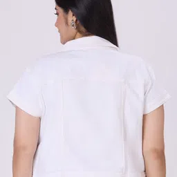 Style Quotient Plus Crop Denim Jacket image 4