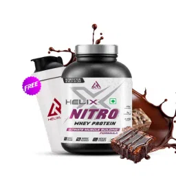 Helixlabz Nitro Whey Protein promotes lean muscle growth & Fastest Recovery | 136 Kcal ,Protein 24 Gm | Chocolate Brownie | 2 Kg-image-47
