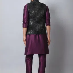 B BEN Men Purple Kurta Sets image 5