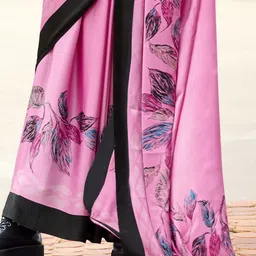 KALINI Floral Satin Saree image 2