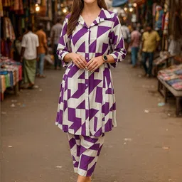 JANOI Women Printed Regular Kurta with Trousers-picture-21