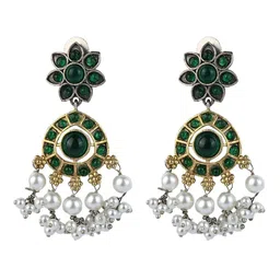 PATOLA BY VJ Floral Drop Earrings image 2