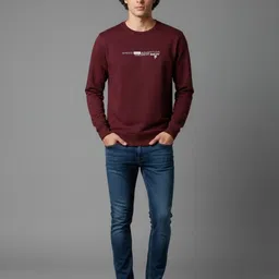 SANDPIPER Men Typography Printed Round Neck Sweatshirt image 2