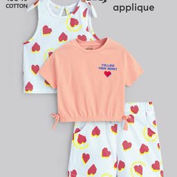 Hopscotch Boys White Pure Cotton Printed Clothing Set-picture-24