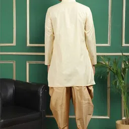 TATTVA Men Geometric Thread Work Jacquard Kurta image 3