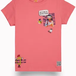 Gini and Jony Girls Graphic Printed Round Neck Cotton T-Shirt-picture-47