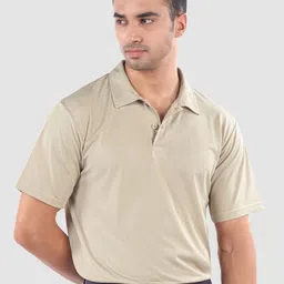 Beyoung Geometric Self Design Polo Collar T-shirt-picture-30