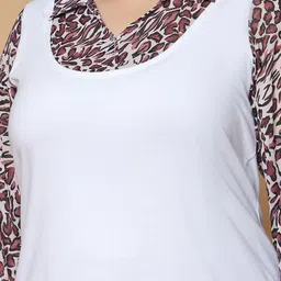 theRebelinme Plus Size Animal Printed Shirt Style Tops image 3