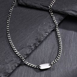 Peora Men Stainless Steel Silver-Plated Minimal Link Chain-picture-49