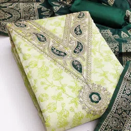 LeeliPeeri Designer Embroidered Viscose Rayon Unstitched Dress Material-picture-34