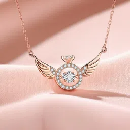 TheVineGirl Women Rose Gold-Plated Feather Necklace image 4