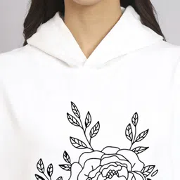 SZN Women Printed Hooded Sweatshirt image 3