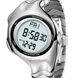 ZAADRAN Unisex Stainless Steel Straps Digital Automatic Watch Terminator Silver-picture-33