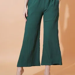 kintu parantu Women Comfort Regular Fit Mid-Rise Trousers-picture-32