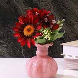 Myntra Elegant Homes Red 2 Pieces Gerbera Artificial Flower-picture-32