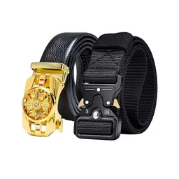 SHOPGLOBAL Men Pack of 2 Synthetic Leather Belt-picture-23