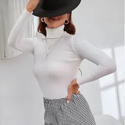 kintu parantu Women Ribbed Pullover image 2