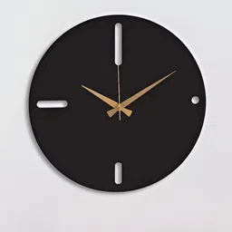 QEZNEF Black Solid Geometric Traditional Wall Clock-picture-35