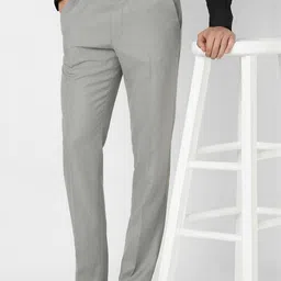 Van Heusen Men Textured Mid-Rise Slim Fit Formal Trousers-picture-35