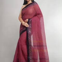 SUTAYAN Ethnic Motifs Pure Cotton Handloom Taant Saree-picture-18