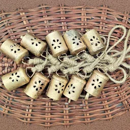 highbix Rusty Harmony Cone Shape Cow Bells 10 Pieces Cylinderical Folwer, Small-picture-11