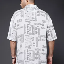 PRONK Men Standard Printed Casual Shirt image 4