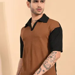 genzy GenzyColourblocked Polo Collar T-shirt image 5