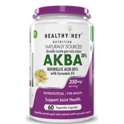 HealthyHey Nutrition AKBA with 85% Boswellic Acid & Curcumin - 100% Natural - 350mg - 60 Veg Capsules-picture-21