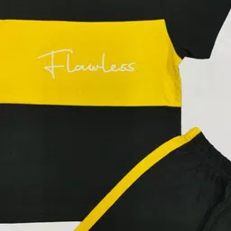 BILLYBALL Unisex Kids Colourblocked T-shirt with Shorts image 2