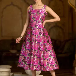 OBSHIVKA Floral Print Jacquard Fit & Flare Midi Dress image 2