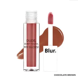 BLUR India Mini Call Me Daddy Liquid Lipstick Combo - Deep Brown Liquid Lipstick & Chocolate Gloss image 3