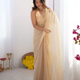 Mitera Embellished Beads and Stones Tissue Saree image 4