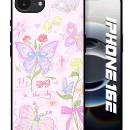 QRIOH Floral Printed Apple iPhone 16e Back Case Mobile Accessories-picture-29