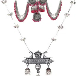SNH EXPORT Silver Plated Beaded Jewellery Set-picture-31