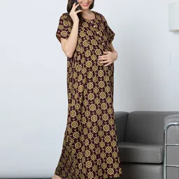 MomToBe Printed Maxi Nightdress image 5