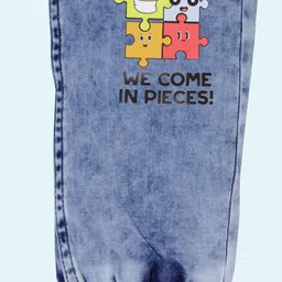 KiddoPanti Boys Printed Wrinkle Free Joggers Trousers image 3