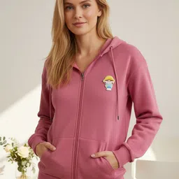 Moda Rapido Women Hooded Front-Open Sweatshirt-picture-27