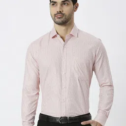 MARK & ALBERT Men India Slim Spread Collar Micro Checked Cotton Formal Shirt-picture-37